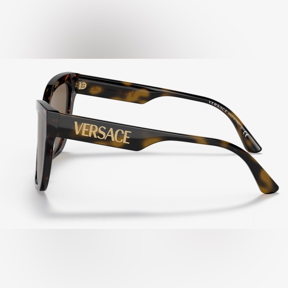 💎AUTHENTIC💎NWT Versace Women's dark brown 56mm Sunglasses w/box & case - Picture 3 of 9